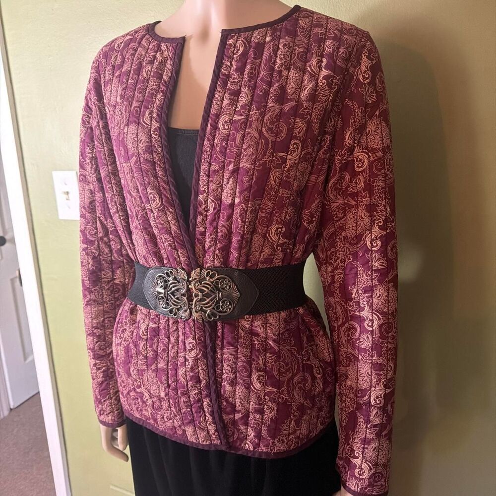 Reversible Quilted Jacket Paisley Grandmacore Boho